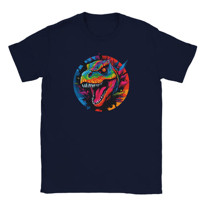 Neon Dino Kids Crewneck T-shirt - Mister Snarky's