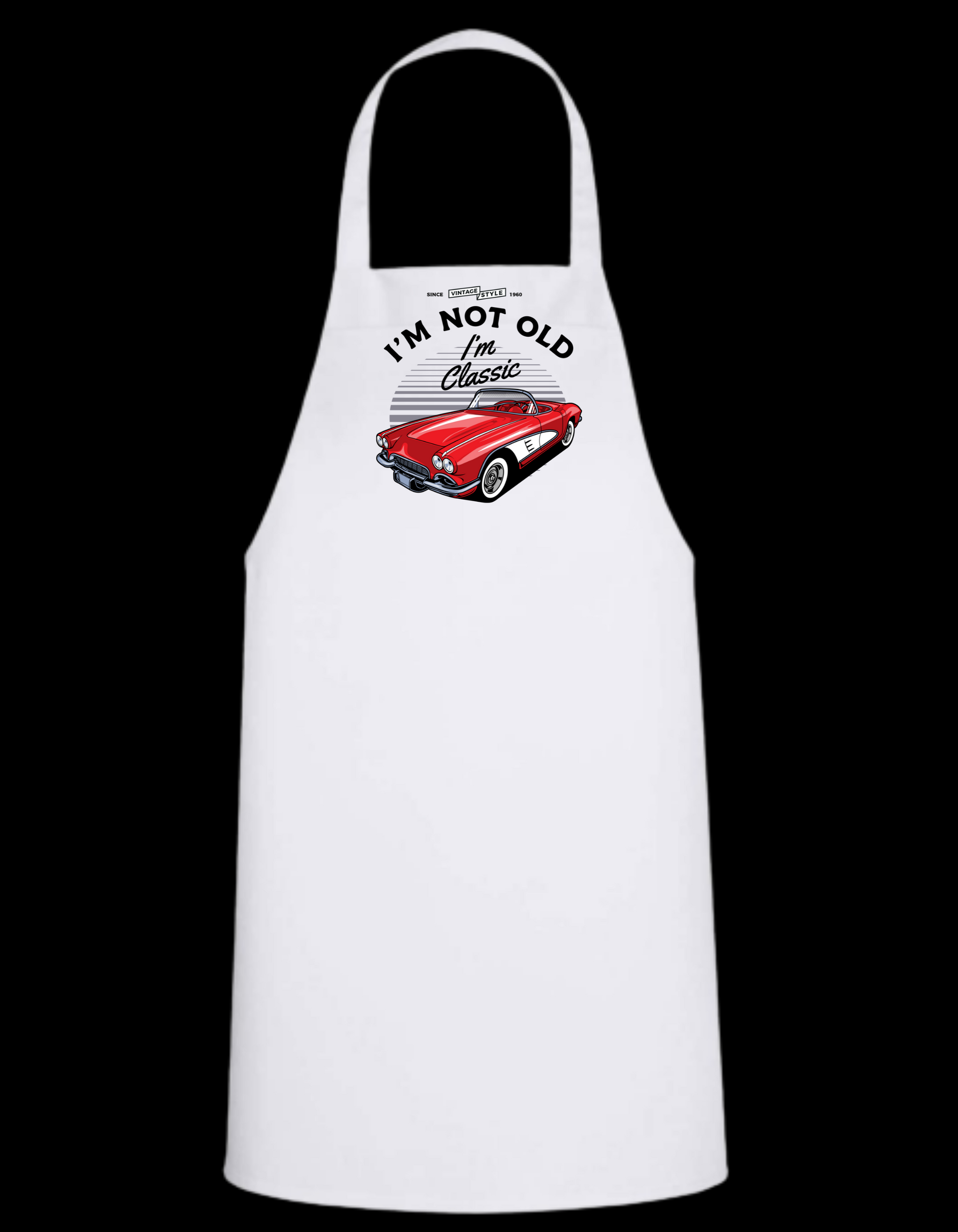 I'm Not Old, I'm Classic - Vette - White Apron with Color design Great Gift - Mister Snarky's