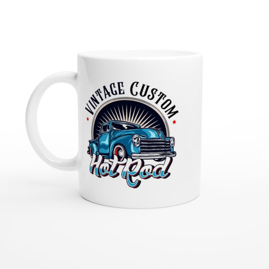 Vintage Custom Hot Rod - Chevy Pickup - 11oz Ceramic Mug - Mister Snarky's