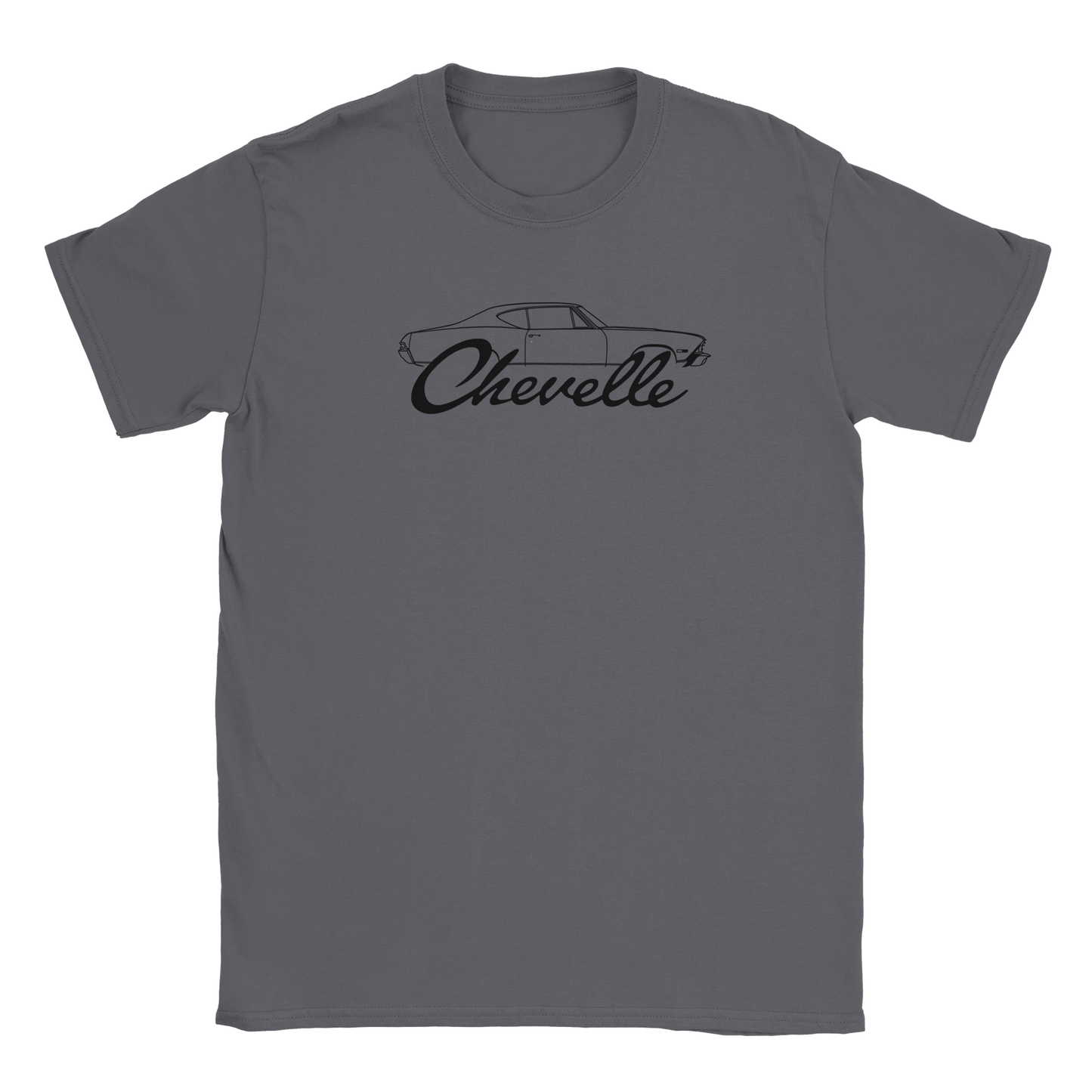 a grey t - shirt with the words chevrolet on it