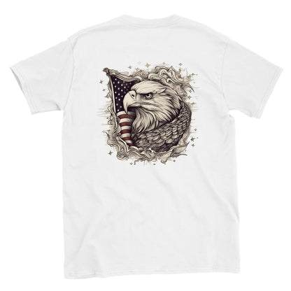 Patriotic Bald Eagle -  Crewneck T-Shirt - Mister Snarky's