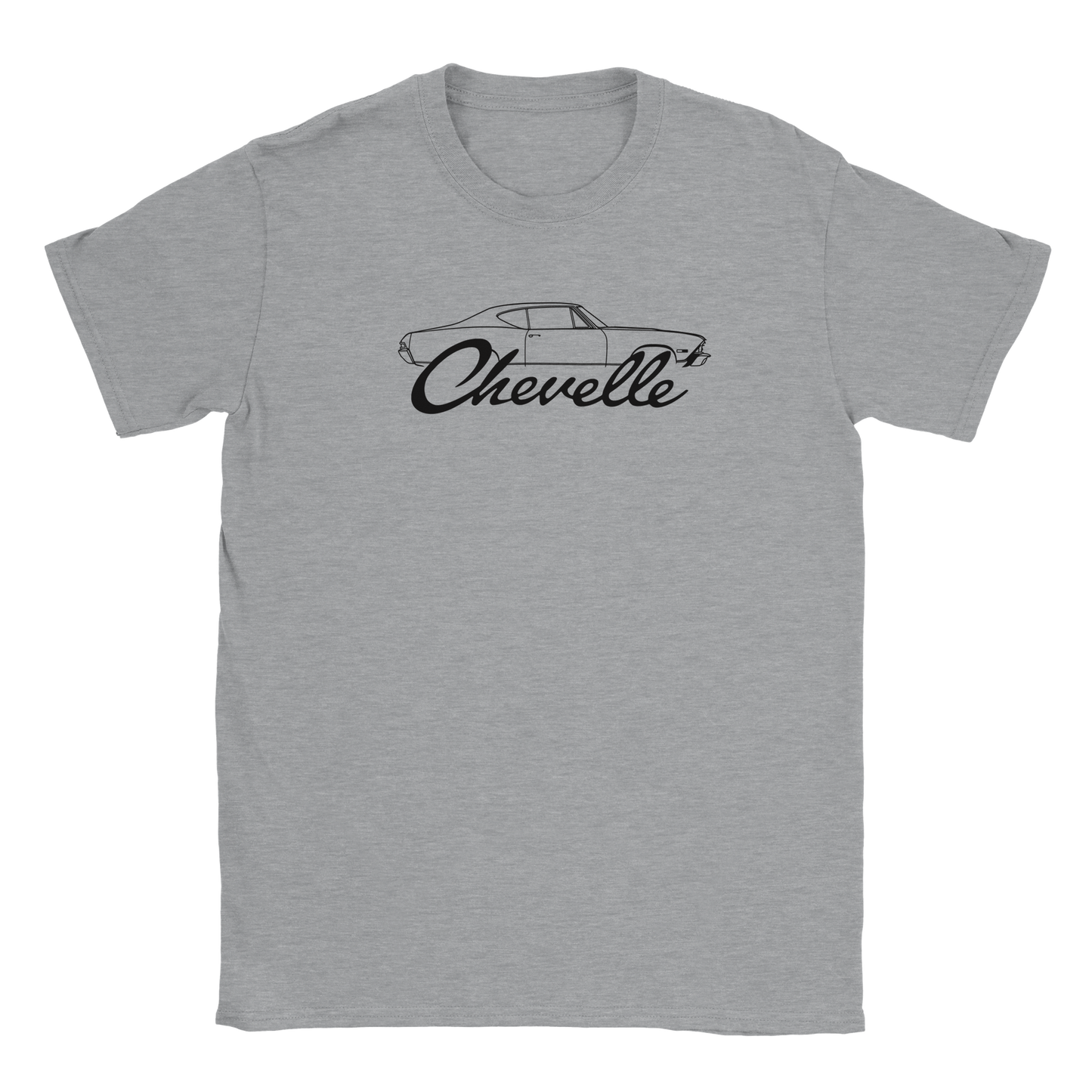 a grey chevrolet t - shirt with the word chevrolet on it