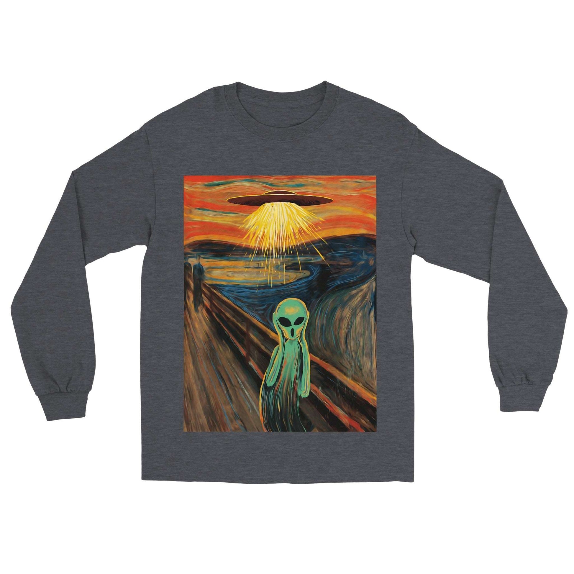 Alien Scream Long Sleeve T-Shirt - Classic Fit - Unleash Your Alien Style - Mister Snarky's