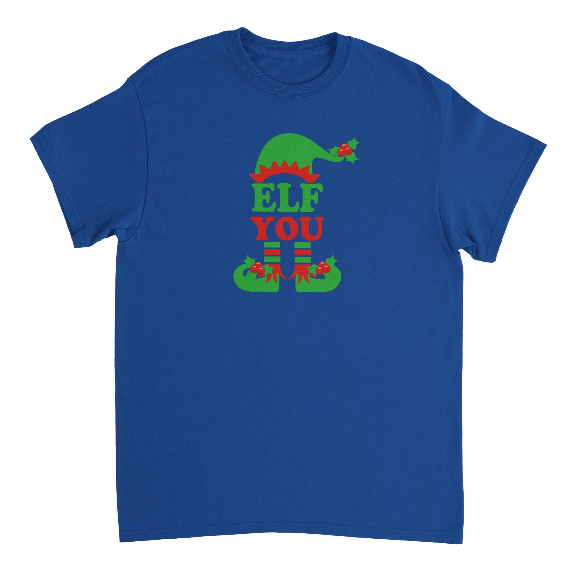 a blue t - shirt with the words elf you on it