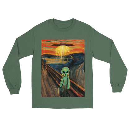 Alien Scream Long Sleeve T-Shirt - Classic Fit - Unleash Your Alien Style - Mister Snarky's