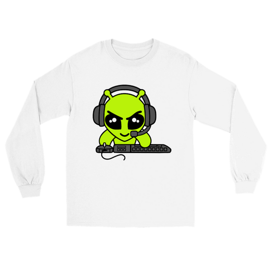 Alien Gamer - Classic Long Sleeve T-shirt - Mister Snarky's