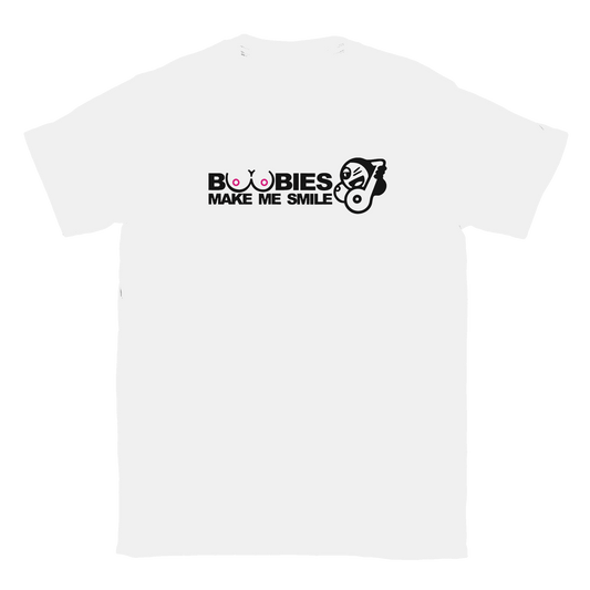 Boobies Make Me Smile - Classic Unisex Crewneck T-shirt - Mister Snarky's