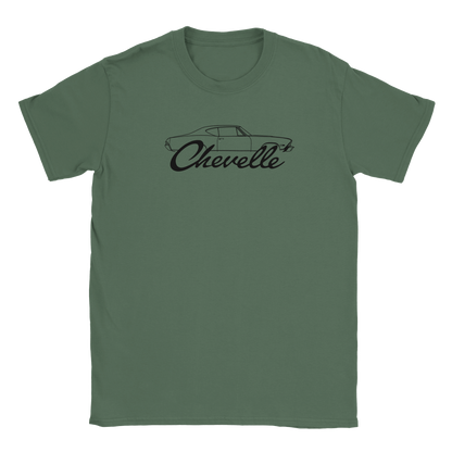 a green t - shirt with the words chevrolet on it