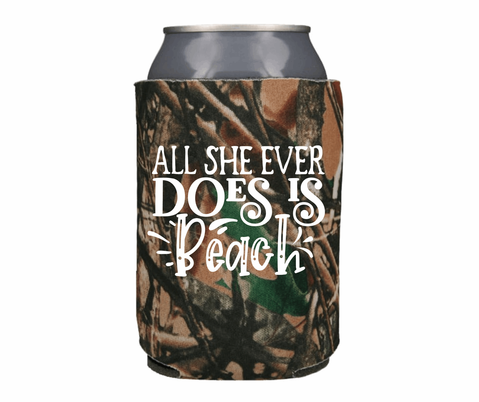 All She Ever Does Is Beach - Can Cooler Koozie - Mister Snarky's