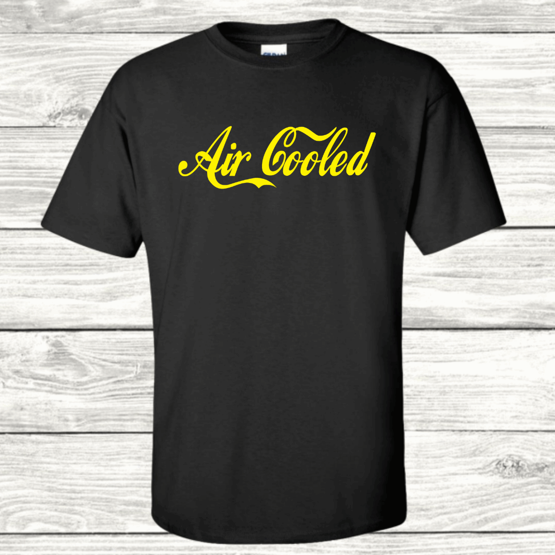 Air Cooled - Black with Yellow Graphic T-Shirt - Mister Snarky's