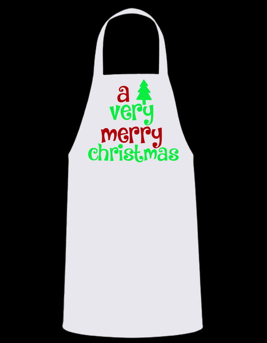 A Very Merry Christmas - White Baking Apron - Mister Snarky's