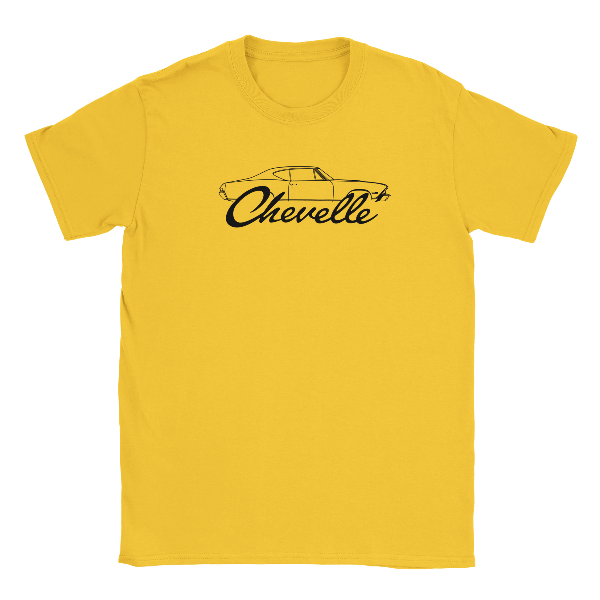 a yellow t - shirt with the words chevrolet on it