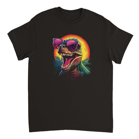 Neon Dino with Sunglasses T-shirt - Mister Snarky's