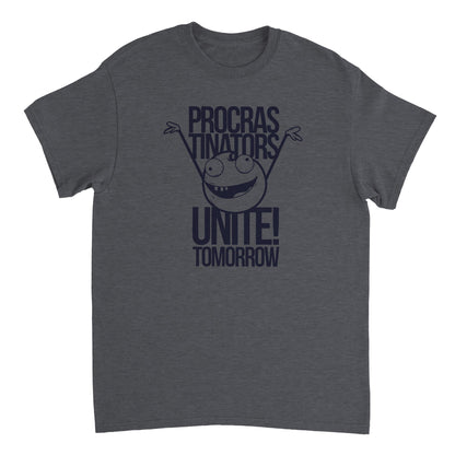 a gray t - shirt with the words procras triverts united tomorrow
