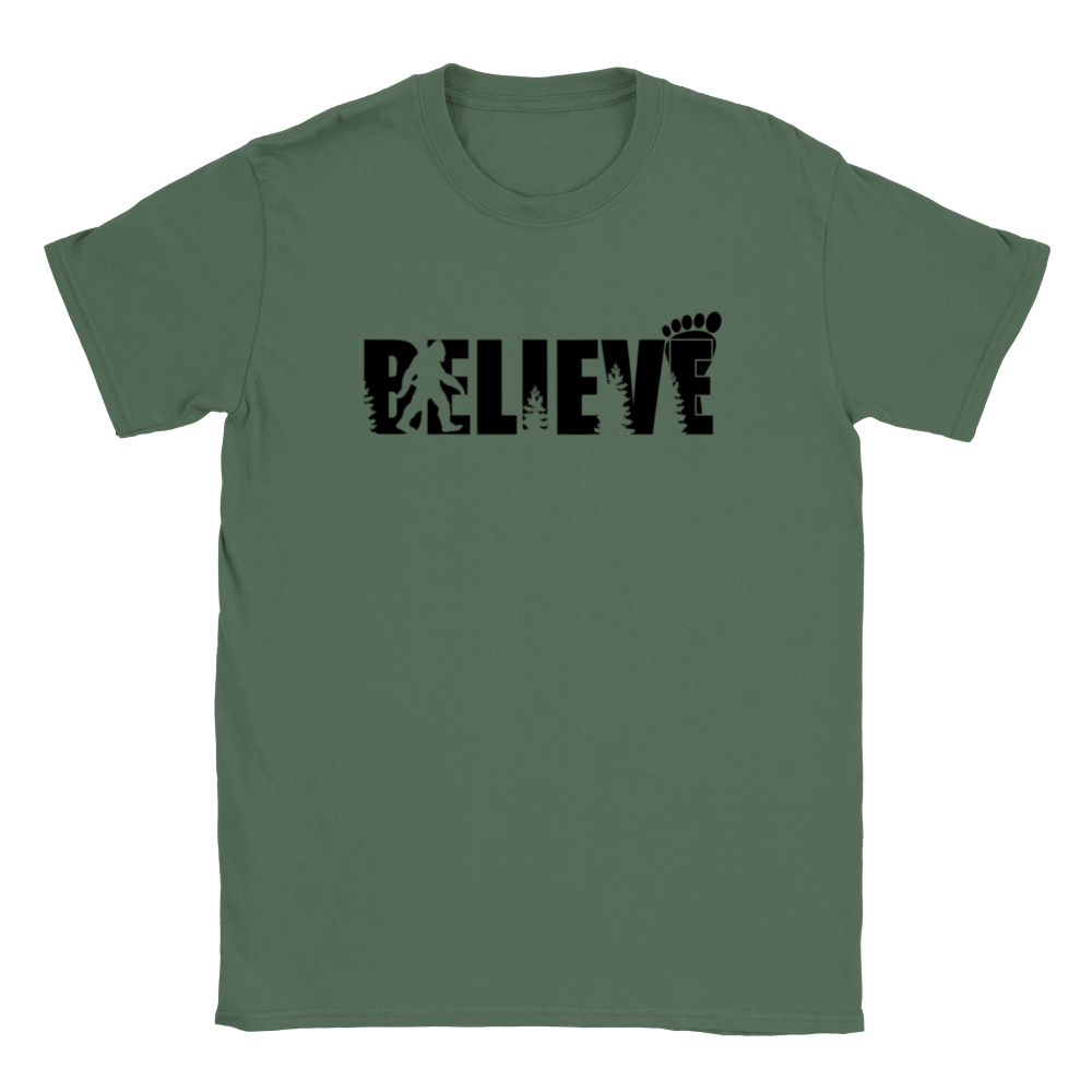Bigfoot - Believe - Classic Unisex Crewneck T-shirt - Mister Snarky's