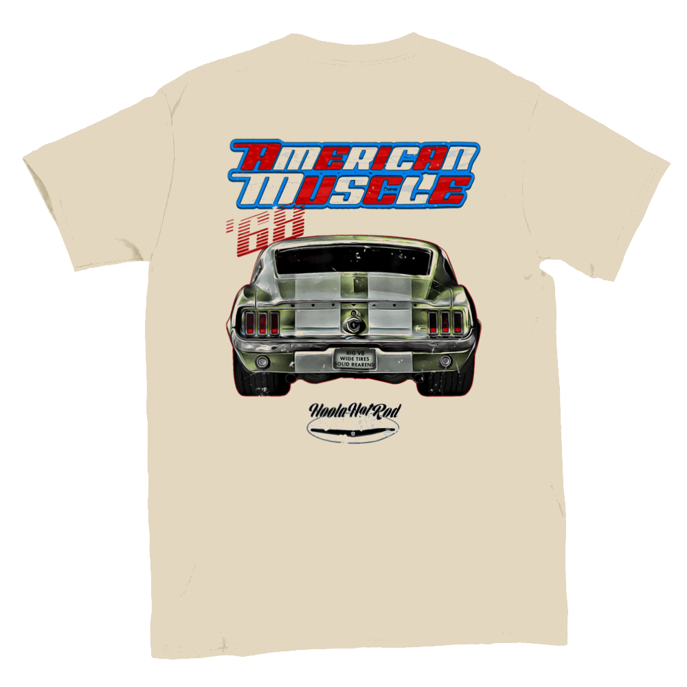 68 Mustang Fastback - Back Print - Classic Crewneck T-shirt - Mister Snarky's