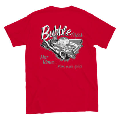 Bubble Tops - Hot Rods from Outer Space - Back Print -  Unisex Crewneck T-shirt - Mister Snarky's