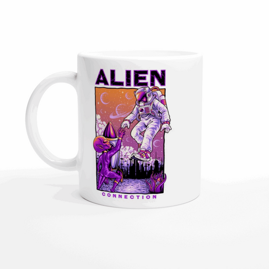Alien Connection - White 11oz Ceramic Mug - Mister Snarky's