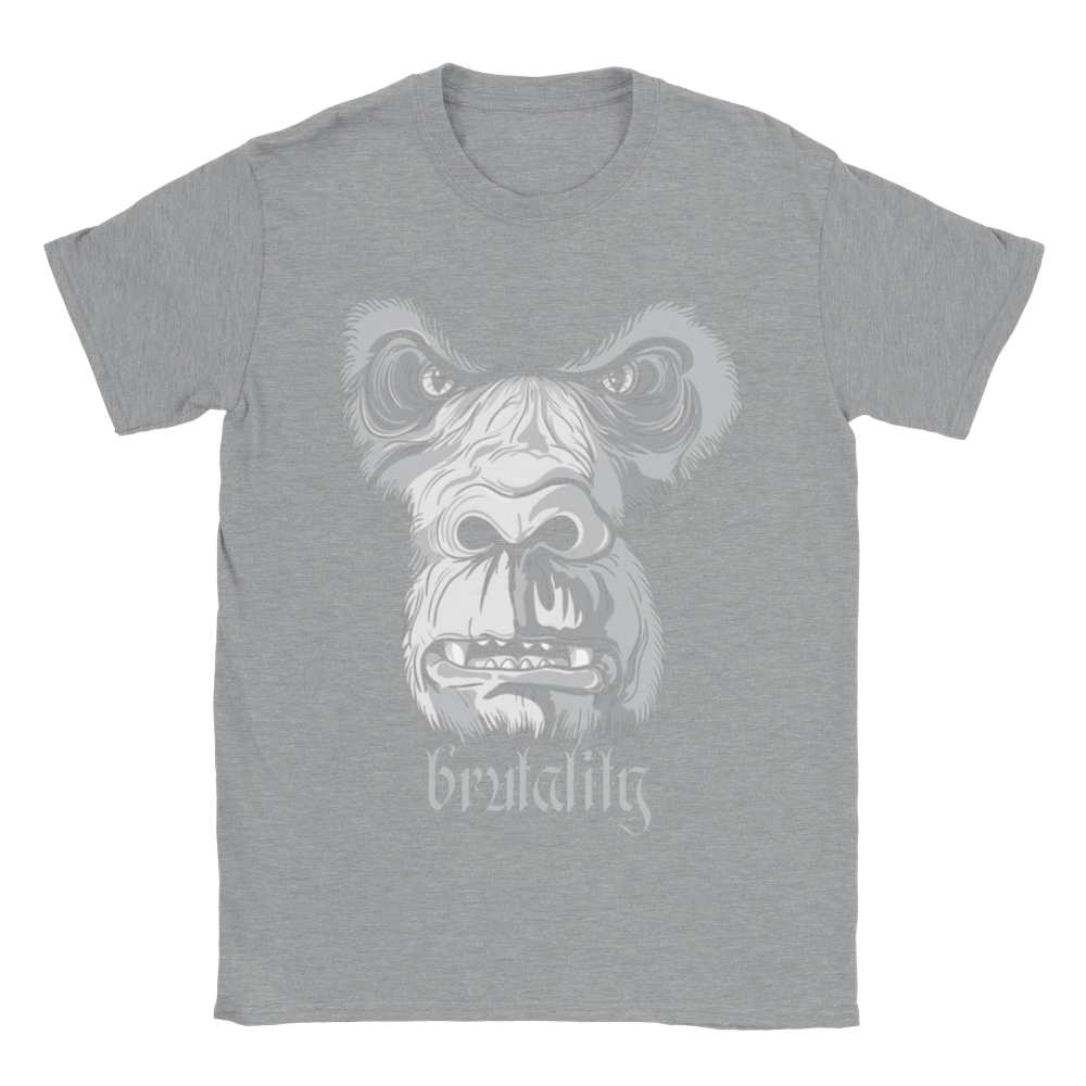 Brutality - Angry Gorilla - Classic Unisex Crewneck T-shirt - Mister Snarky's