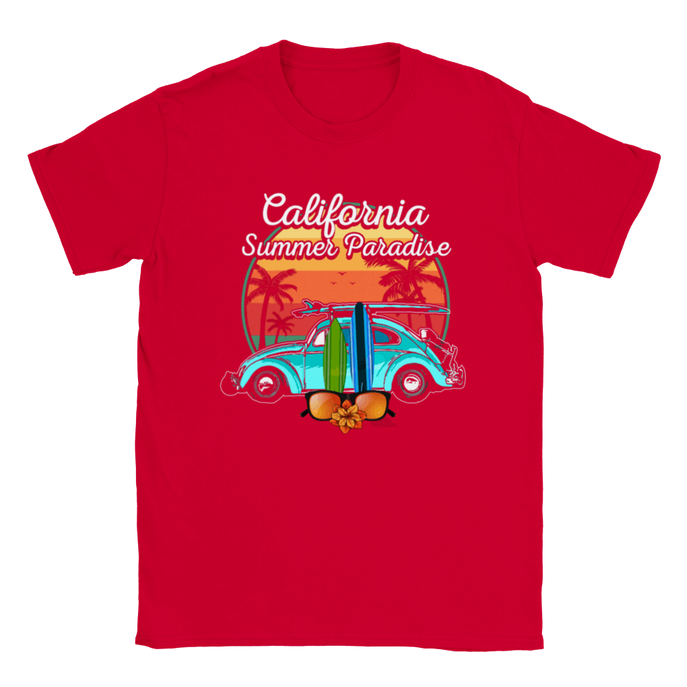 California Summer Paradise - Classic Unisex Crewneck T-shirt - Mister Snarky's