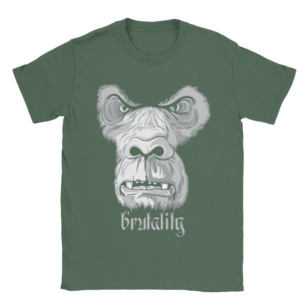 Brutality - Angry Gorilla - Classic Unisex Crewneck T-shirt - Mister Snarky's