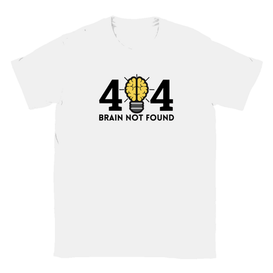 404 Brain Not Found T-shirt - Mister Snarky's
