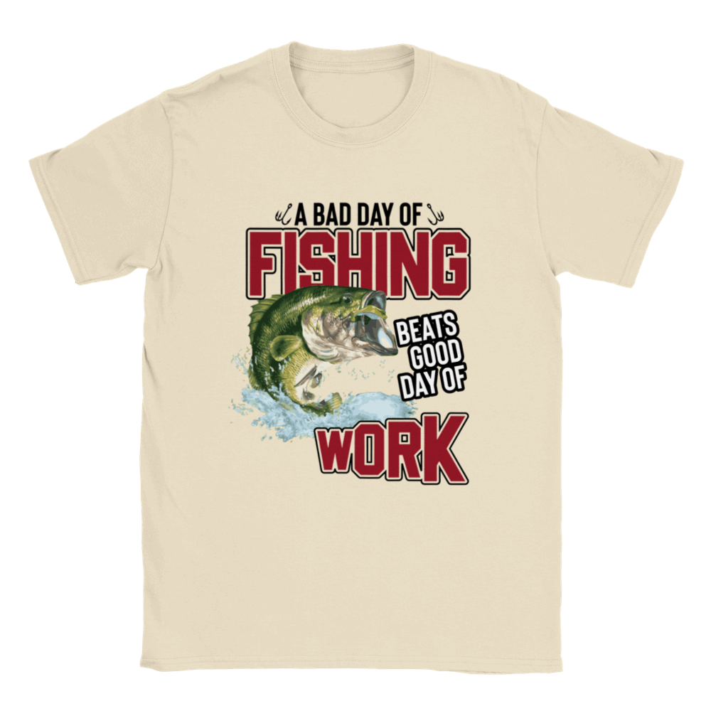 A Bad Day of Fishing Beats a Good Day of Work - Classic Unisex Crewneck T-shirt - Mister Snarky's