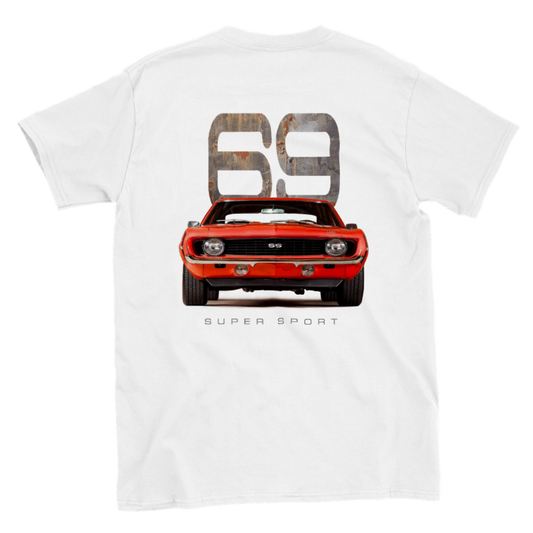 69 Camaro Super Sport - Back Print - Classic Unisex Crewneck T-shirt - Mister Snarky's