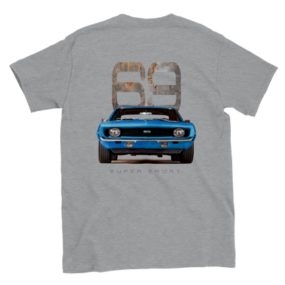 Blue 69 Camaro Super Sport T-shirt - Mister Snarky's