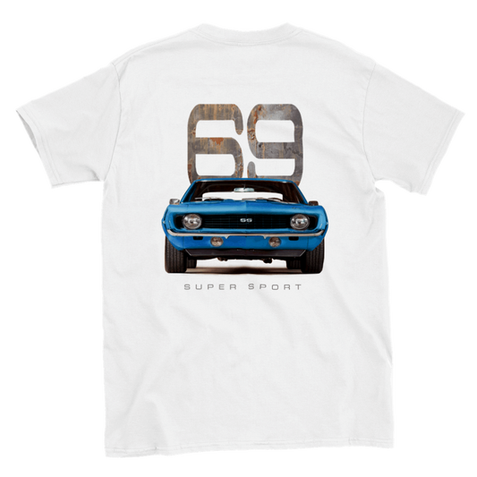 Blue 69 Camaro Super Sport T-shirt - Mister Snarky's