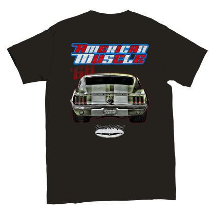 68 Mustang Fastback - Back Print - Classic Crewneck T-shirt - Mister Snarky's