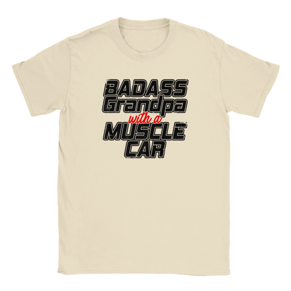 Badass Grandpa with a Muscle Car - Classic Unisex Crewneck T-shirt - Mister Snarky's