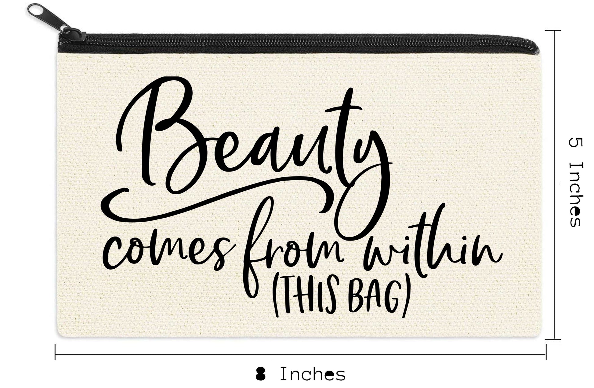 Beauty Comes from Within (this Bag) Cosmetic Bag - Mister Snarky's