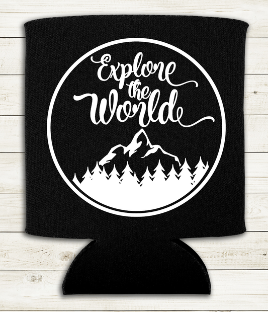 Explore the World - Can Cooler Koozie - Mister Snarky's
