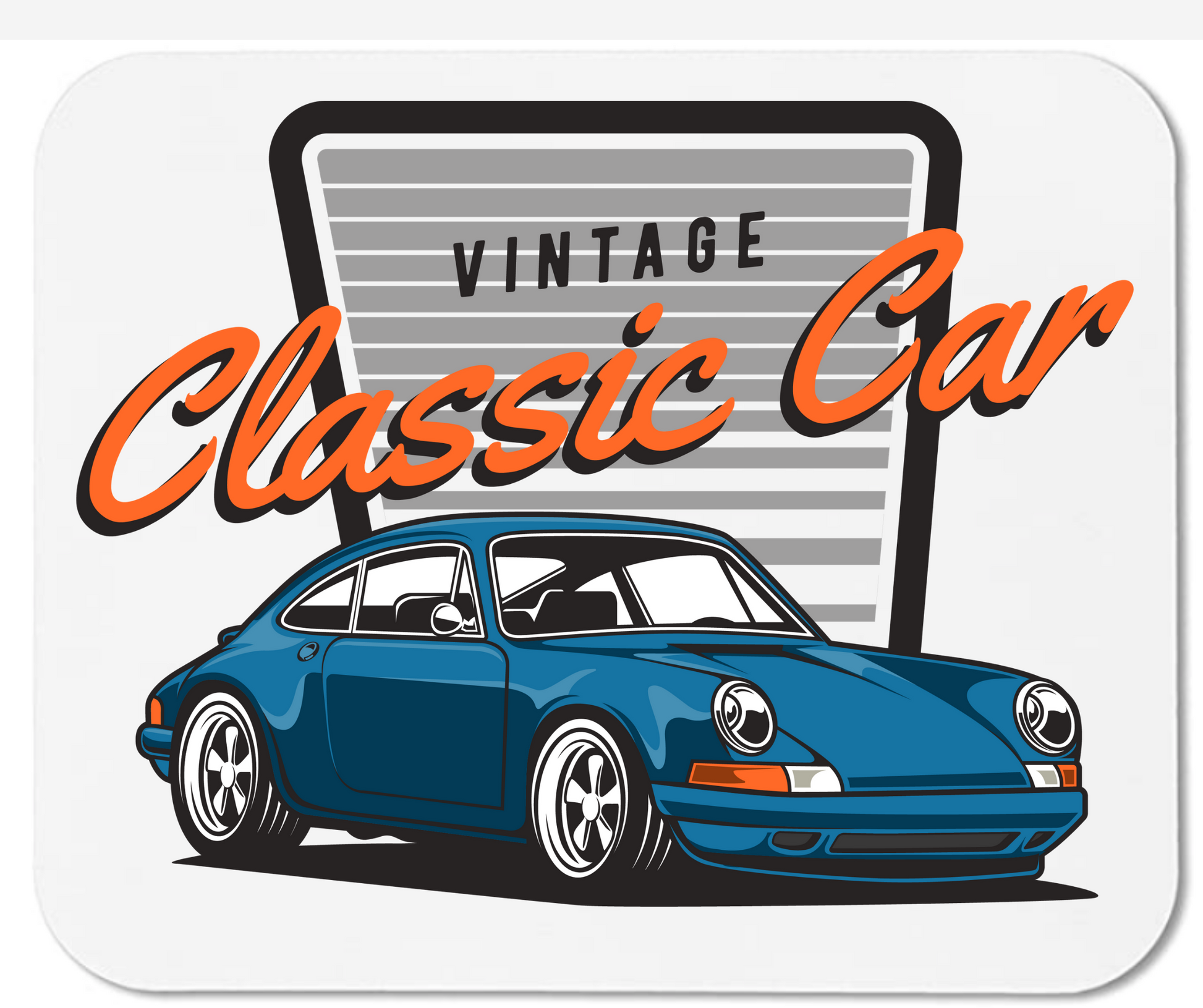Vintage Classic Car Porsche 911 - Mouse Pad - Mister Snarky's
