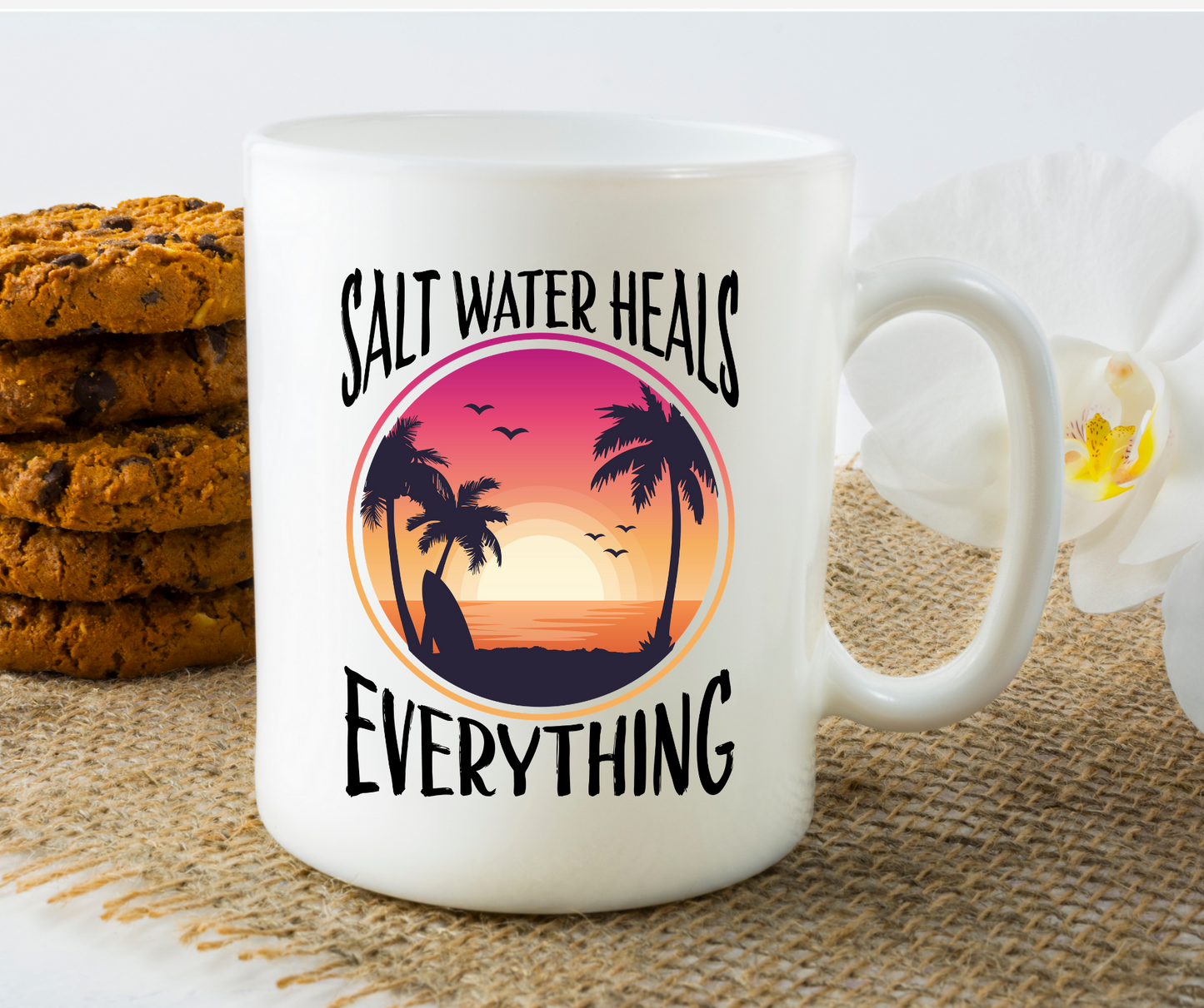 Salt Water Heals Everything  - 11oz. Mug - Great Gift - Mister Snarky's