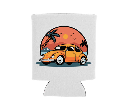Beetle on the Beach - Can Cooler Koozie - Mister Snarky's