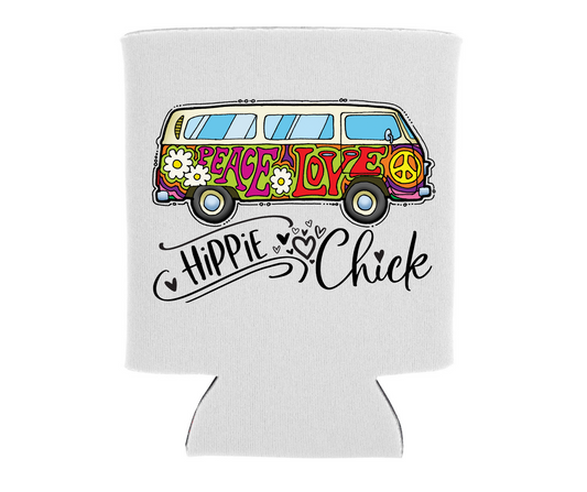 Hippie Chick - Can Cooler Koozie - Mister Snarky's