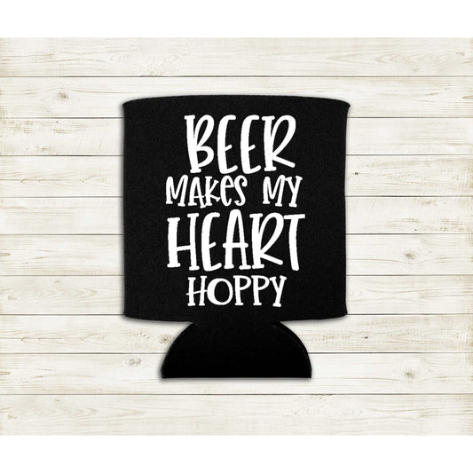 Beer Makes My Heart Hoppy - Can Cooler - Koozie - Mister Snarky's