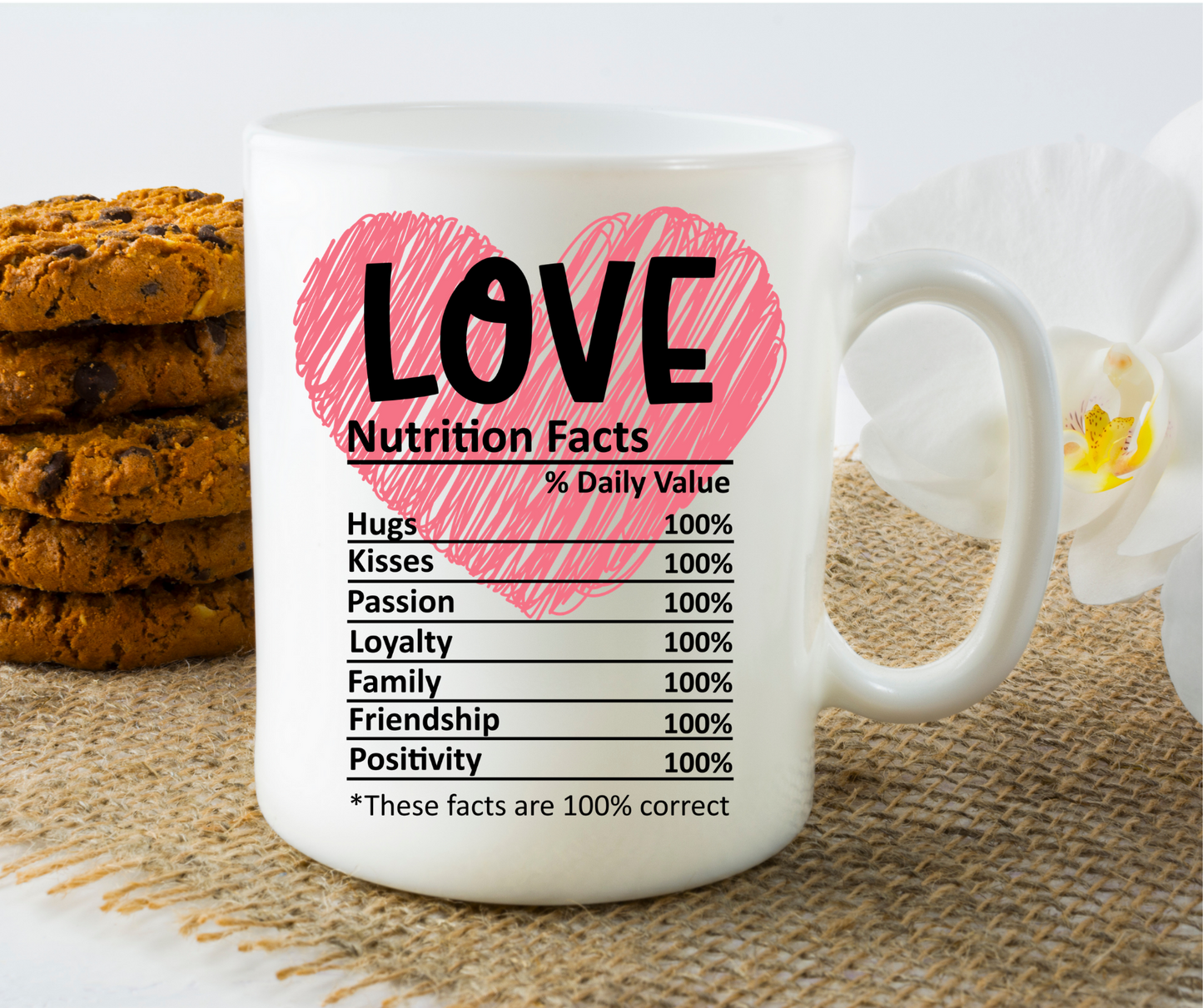 Love - Nutritional Facts - 11oz. Mug - Mister Snarky's