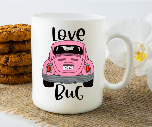 Pink Love Bug- Beetle - 11oz. Mug - Mister Snarky's