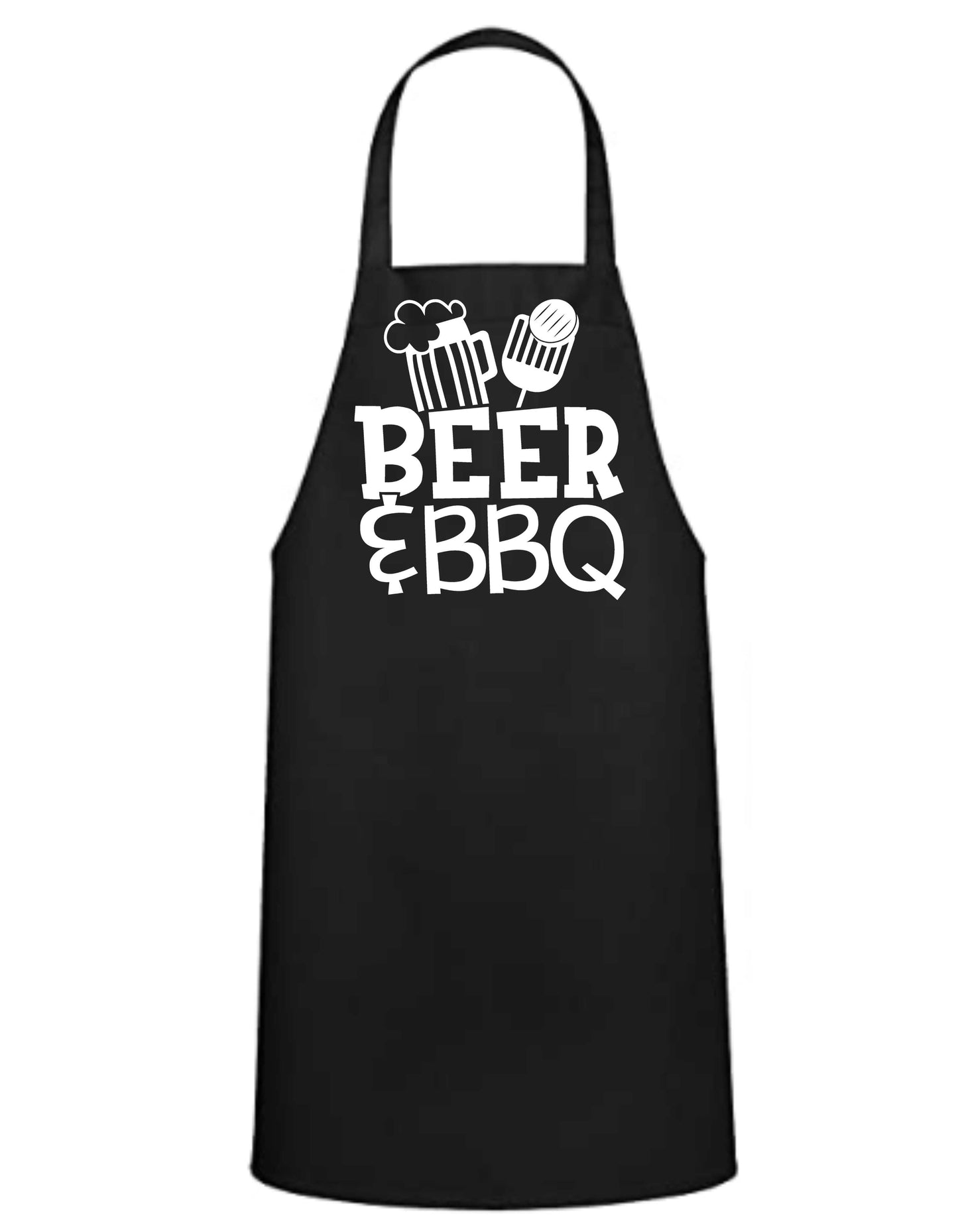 Beer & BBQ Apron - Great Gift - Commercial Grade - Mister Snarky's
