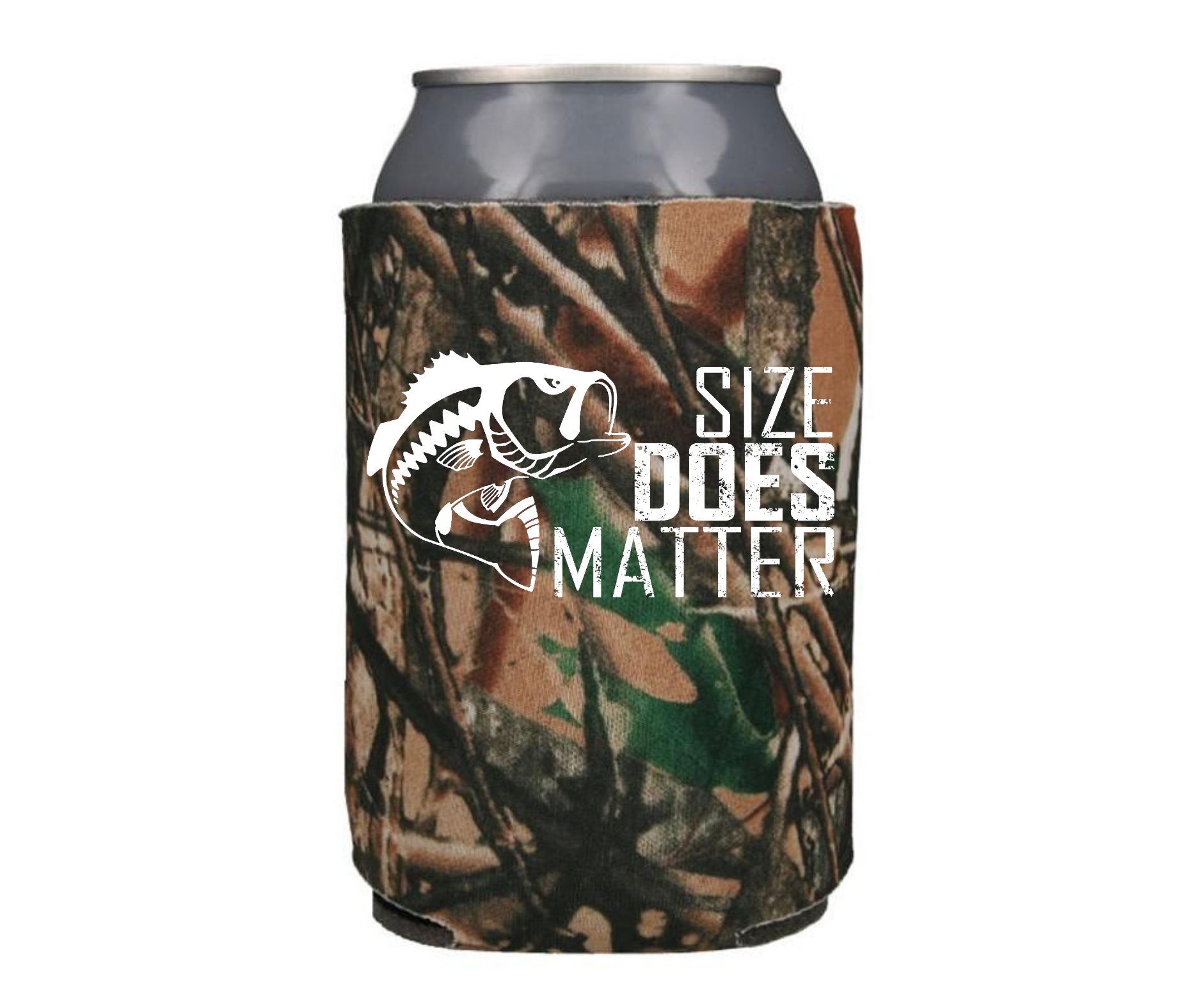 Size Does Matter - Camo Can Cooler Koozie - Mister Snarky's
