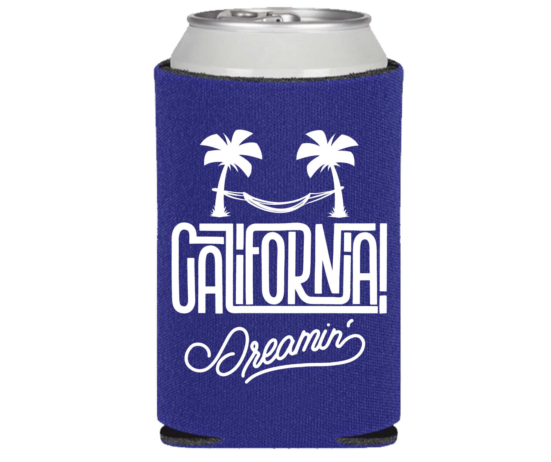California Dreamin'  - Blue Can Cooler Koozie - Mister Snarky's