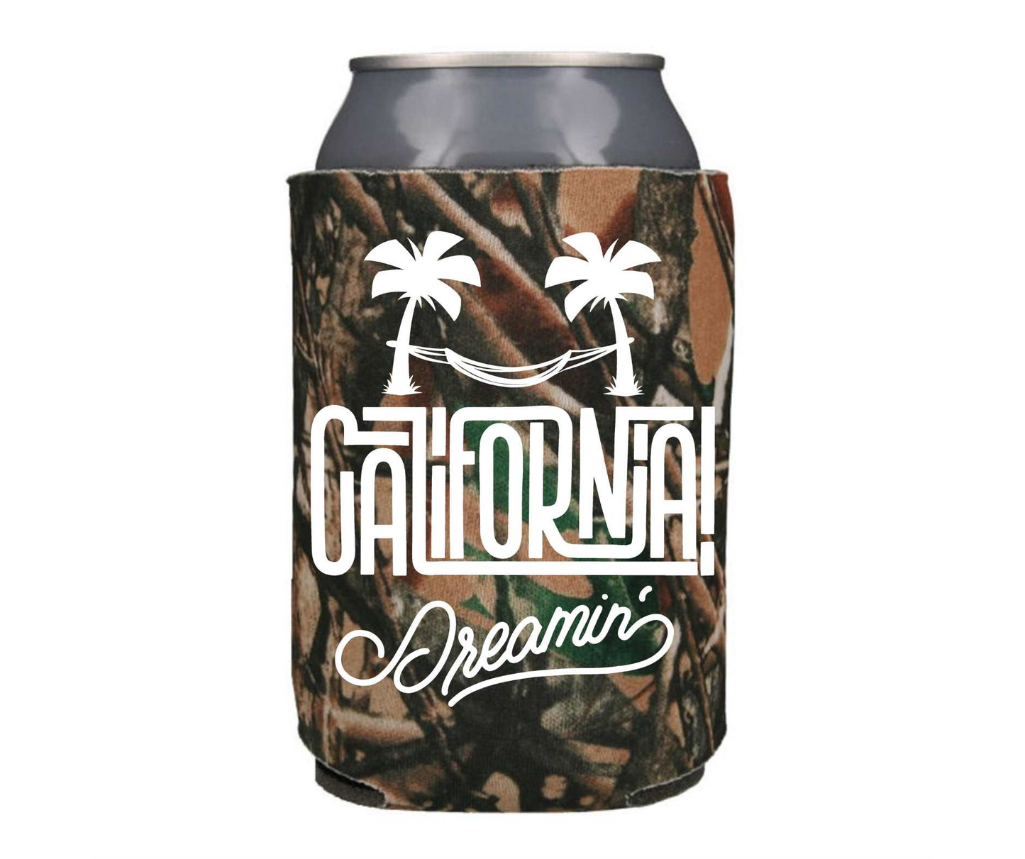 California Dreamin'  - Camo Can Cooler Koozie 2- Pack - Mister Snarky's