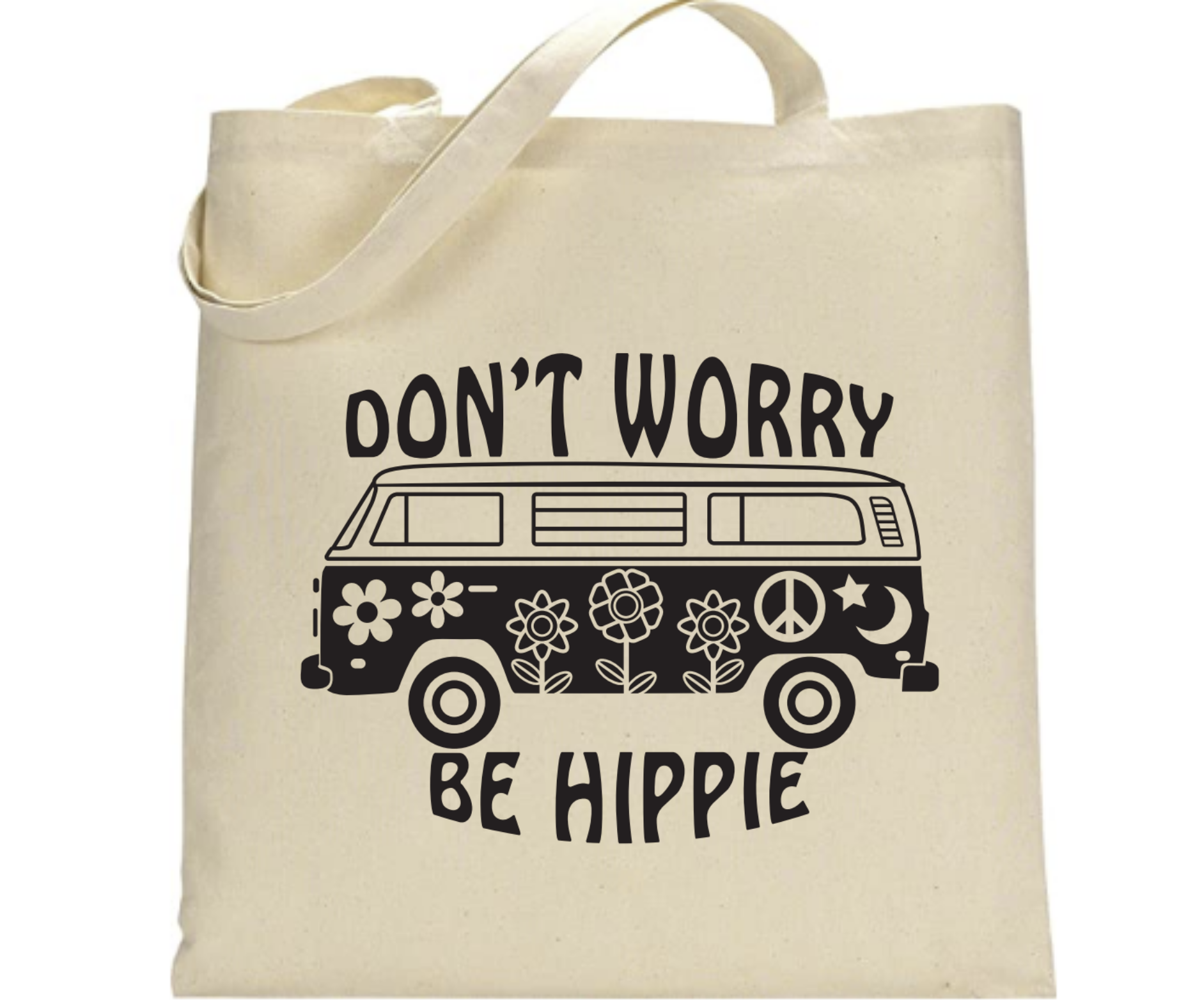 Don't Worry be Hippie Tote Bag - Mister Snarky's