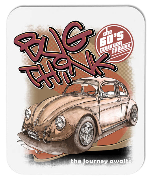 Bug Think Vintage Beetle Bug - Mouse Pad - Mister Snarky's