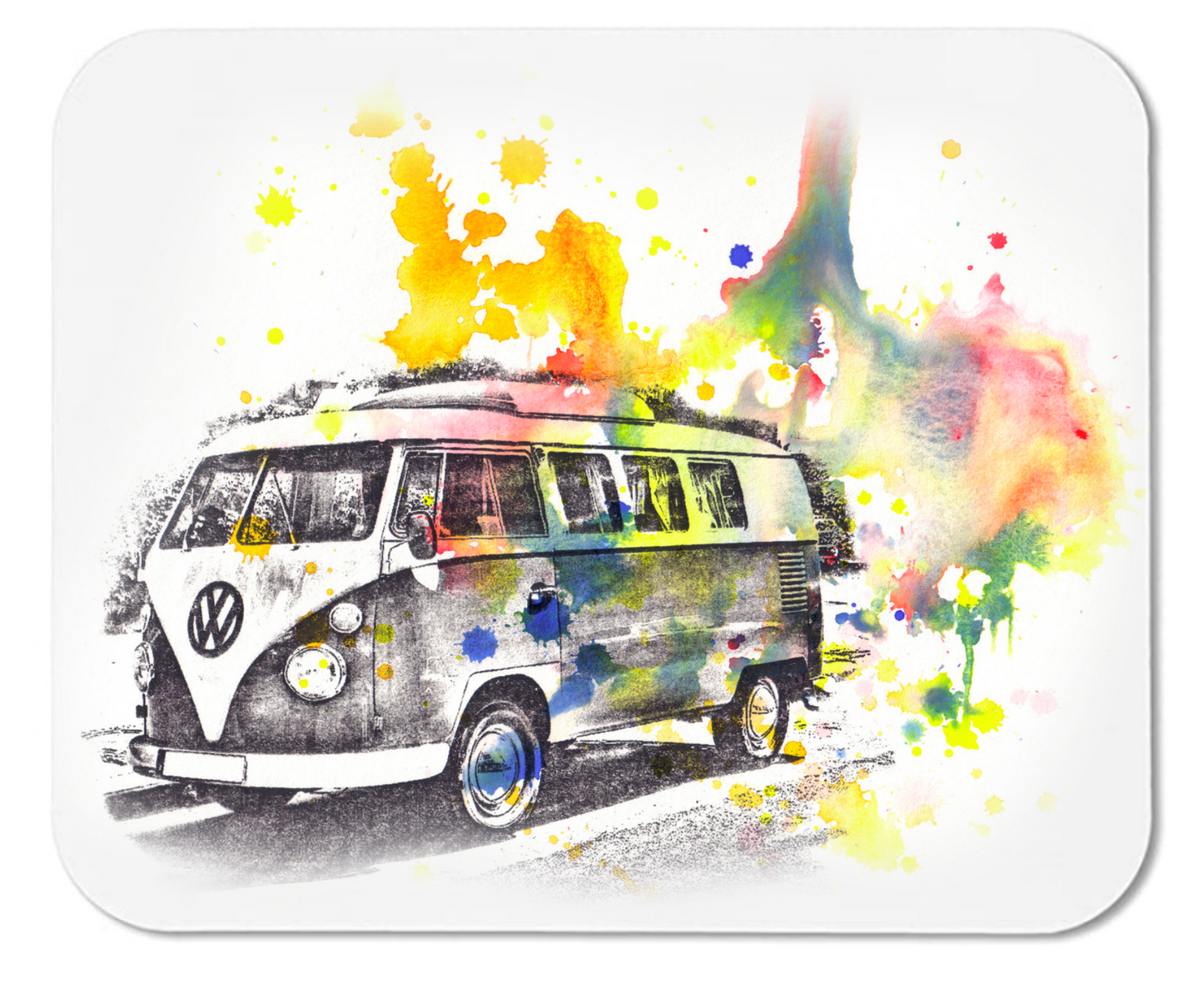 Classic Bus Water Color - Mouse Pad - Mister Snarky's