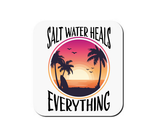 Salt Water Heals Everything - Set of 4 Coasters - Mister Snarky's