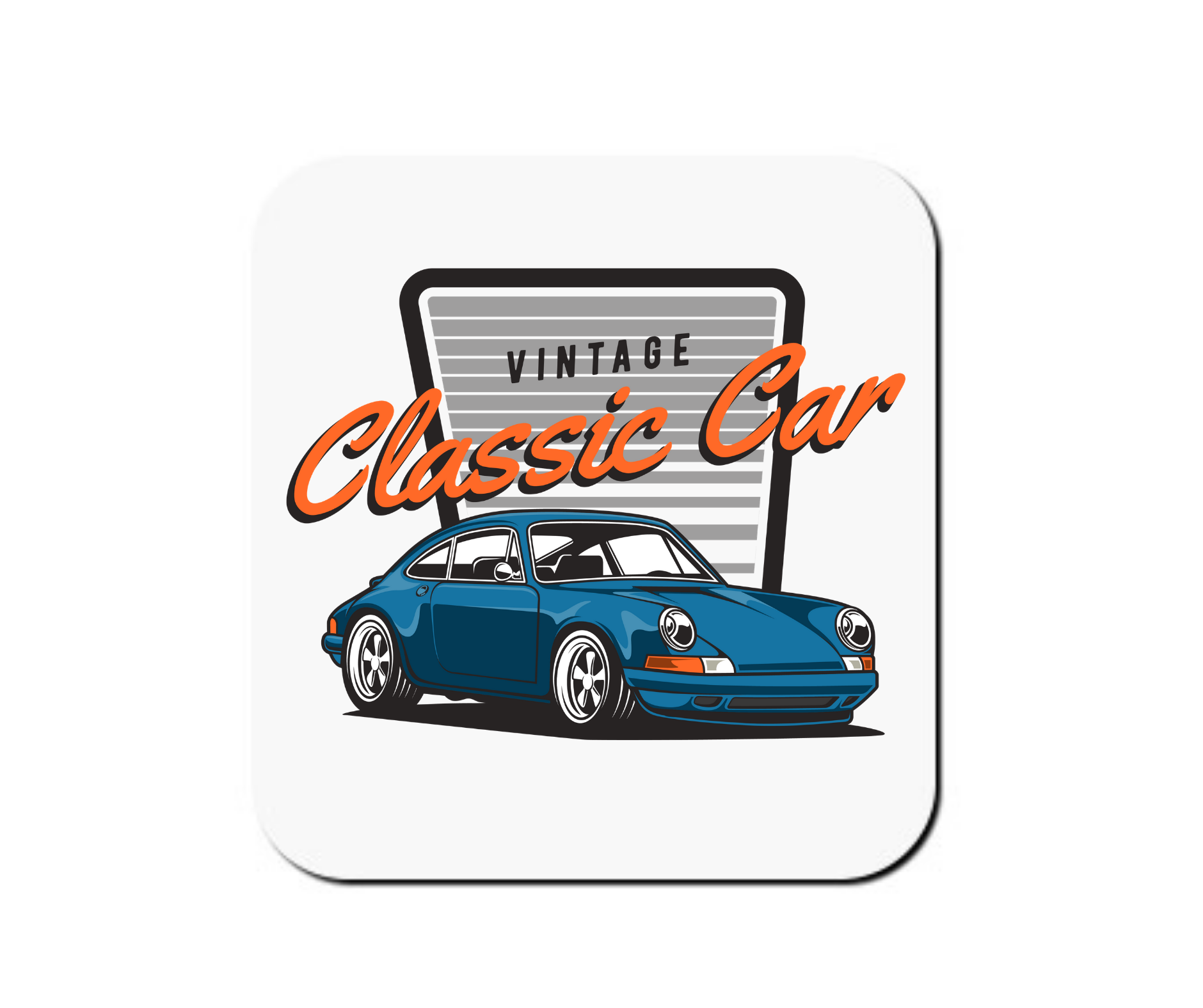 Vintage Classic Car - Porsche 911 - Set of 4 Coasters - Mister Snarky's